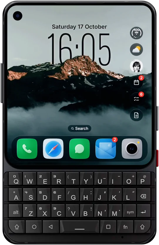Glass OS on the Unihertz Titan 2 Elite